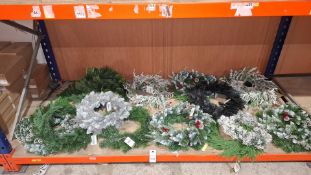 20 X BRAND NEW VARIOUS CHRISTMAS WREATHS