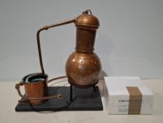 1 X HOME DISTILLING COPPER EQUIPMENT SET TO INCLUDE BOILER BASE , BRAND NEW AUTOMATIC HEATING PLATE