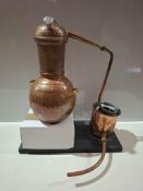 1 X HOME DISTILLING COPPER EQUIPMENT SET TO INCLUDE BOILER BASE , BRAND NEW AUTOMATIC HEATING PLATE