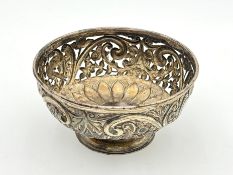 A Victorian silver pierced bowl,