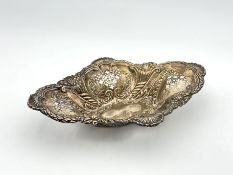 An Edwardian silver pierced basket,