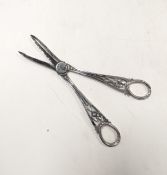 A pair of silver grape scissors,