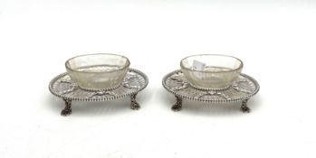 A pair of Victorian butter dishes,
