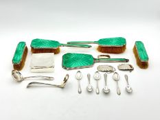 A group of assorted hallmarked silver items,