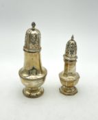 Two Victorian silver sugar casters,