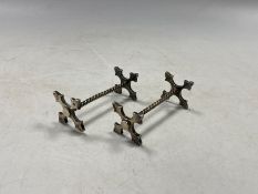 A pair of Edwardian silver menu holders,