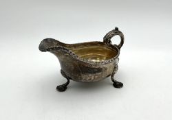 An Edwardian silver sauceboat,