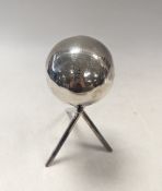 A George V lawn bowls trophy and stand,