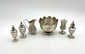 A collection of silver,