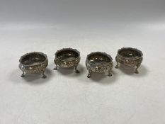 A set of four Victorian cauldron salts,