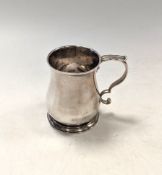 A George II small silver tankard,
