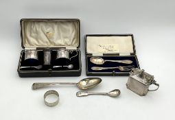 A collection of silver,