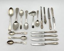 A quantity of silver flatware,
