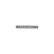 A platinum half hoop style diamond ring, size K½, hallmarked platinum, weight 3.8g