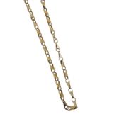 A fancy link chain, length 44cm, hallmarked 9ct gold, weight 13.4g