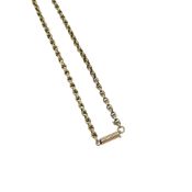 A fancy belcher link chain, length 40cm, stamped '9C', weight 6.5g
