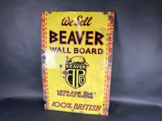 We Sell Beaver Wall Board enamel advertising sign, 36x24ins