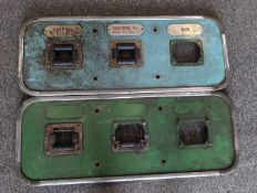 2no. Castrol reel line dispenser front panels