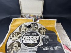Qty pin-up girl 1950s/60s magazine t/w film posters