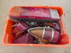 Qty car and tractor rear lights and lenses 