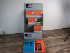 OS maps point-of-sale display advertising stand c/w qty Norfolk maps, unused
