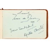 Autograph Album.- Incl. Agatha Christie  c. 1940s