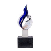 Romano Donà (Italian, b.1956) Murano Glass 'Wave' Sculpture