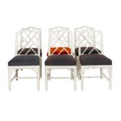 Jonathan Adler, American Set of 6 'Faux Bamboo' Dining Chairs