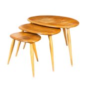 Ercol, Britain Nest of 'Pebble' tables