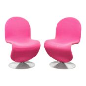 Verner Panton (Danish 1926-1998) for Fritz Hansen Pair of 'System 1-2-3' Dining Chairs