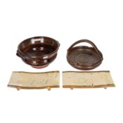 Japanese studio ceramics Four various items, possibly Mashiko