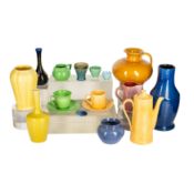 Ashtead Potters, Moorcroft, Liberty and other ceramics Various cups and saucers, coffee pot, cream j