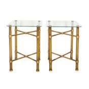 Hollywood Regency, America Pair of Side Tables 