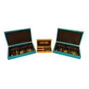Jonathan Adler, American Two 'Toulouse' turquoise Valet Boxes and a 'Toulouse' orange desk set