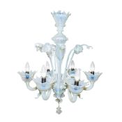 Contemporary, Murano, Italy Six branch chandelier