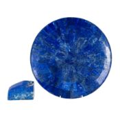 Art Deco Style A lapis lazuli plate and a paperweight 