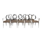 Cantori, Italy 'Malaga' Dining Table and a set of ten 'Miss' chairs