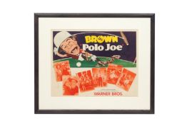 Brown Polo Joe Poster, Warner Brothers 1930s