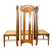 In the Manner of Charles Rennie Mackintosh (Scottish 1868-1928) Set of 8 'Argyle' style chairs 