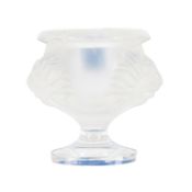 Lalique France Vase with twin lion mask handles