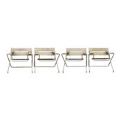 Marcel Breuer (Hungarian-American 1902-1981) for Tecta, Germany Four D4 Bauhaus folding chairs