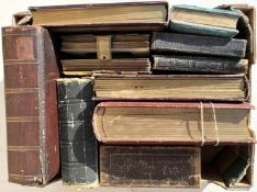 Group of Nine Victorian / Edwardian Photograph Albums. Five partly filled.