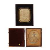 Salt Paper Prints c.1850 Two Portraits