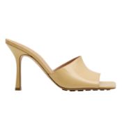 Bottega Veneta Beige Stretch Heel Mule - Size 41