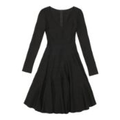 Alaia Grey Wool Knit Skater Dress - Size M