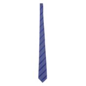 Chanel Blue Striped Silk Tie