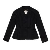Christian Dior Black Wool Classic Blazer - Size 14