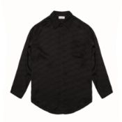 Balenciaga Homewear Black Monogram Shirt - Size 36