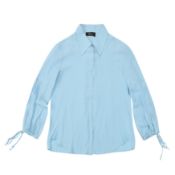 Blumarine Powder Blue Ballon Sleeve Shirt - Size 44