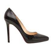 Christian Louboutin Black Pigalle Plato 120 - Size 38